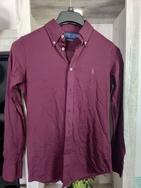 Ralph Lauren Women's Button-Down Shirt - Burgundy SZ M New No Tag